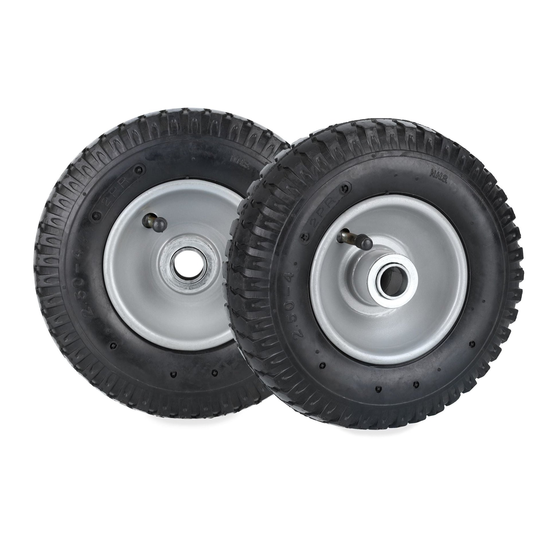 Schubkarrenrad 2.50-4 2er-Set Schwarz-Silber von Relaxdays