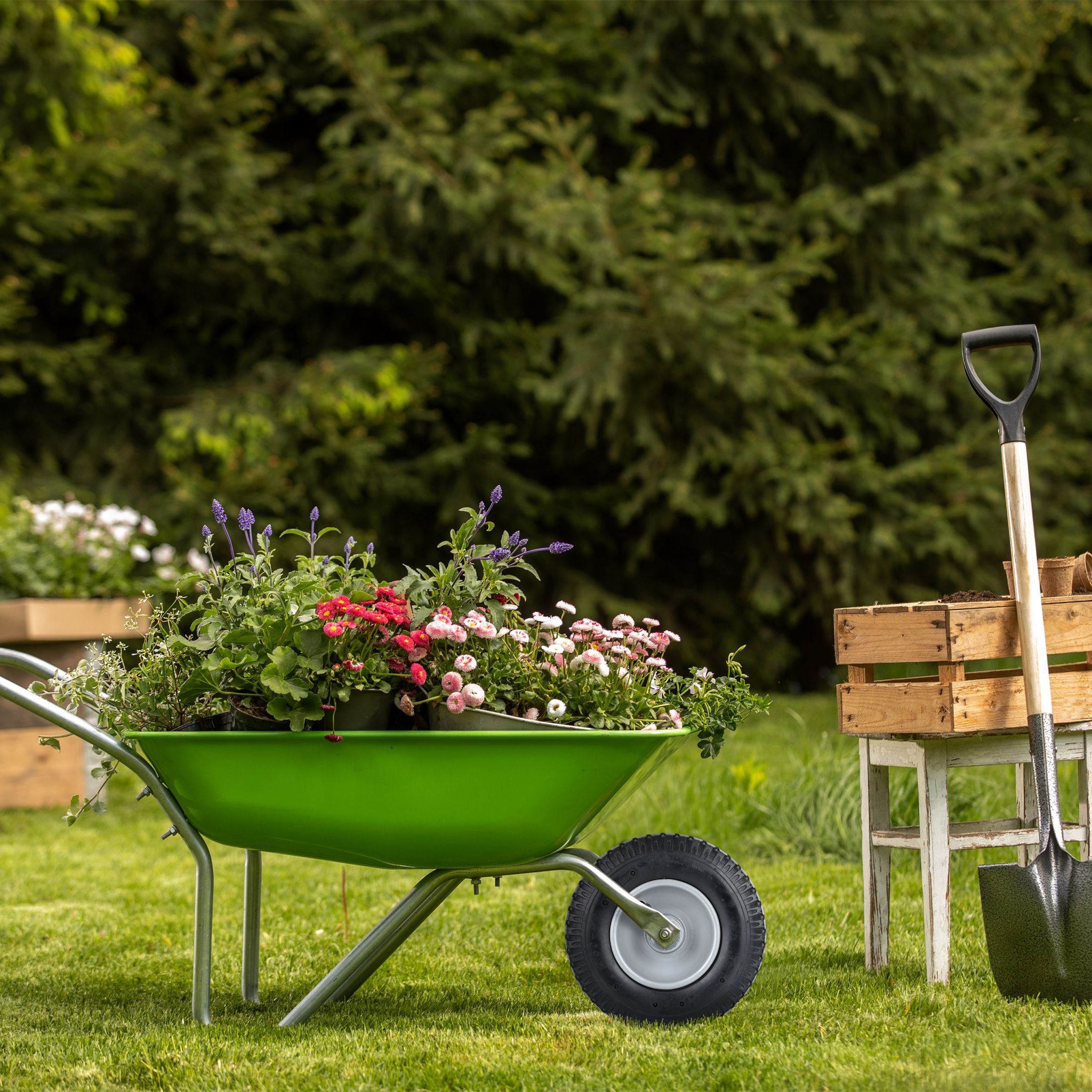 Schubkarrenrad 2.50-4 2er-Set Schwarz-Silber von Relaxdays