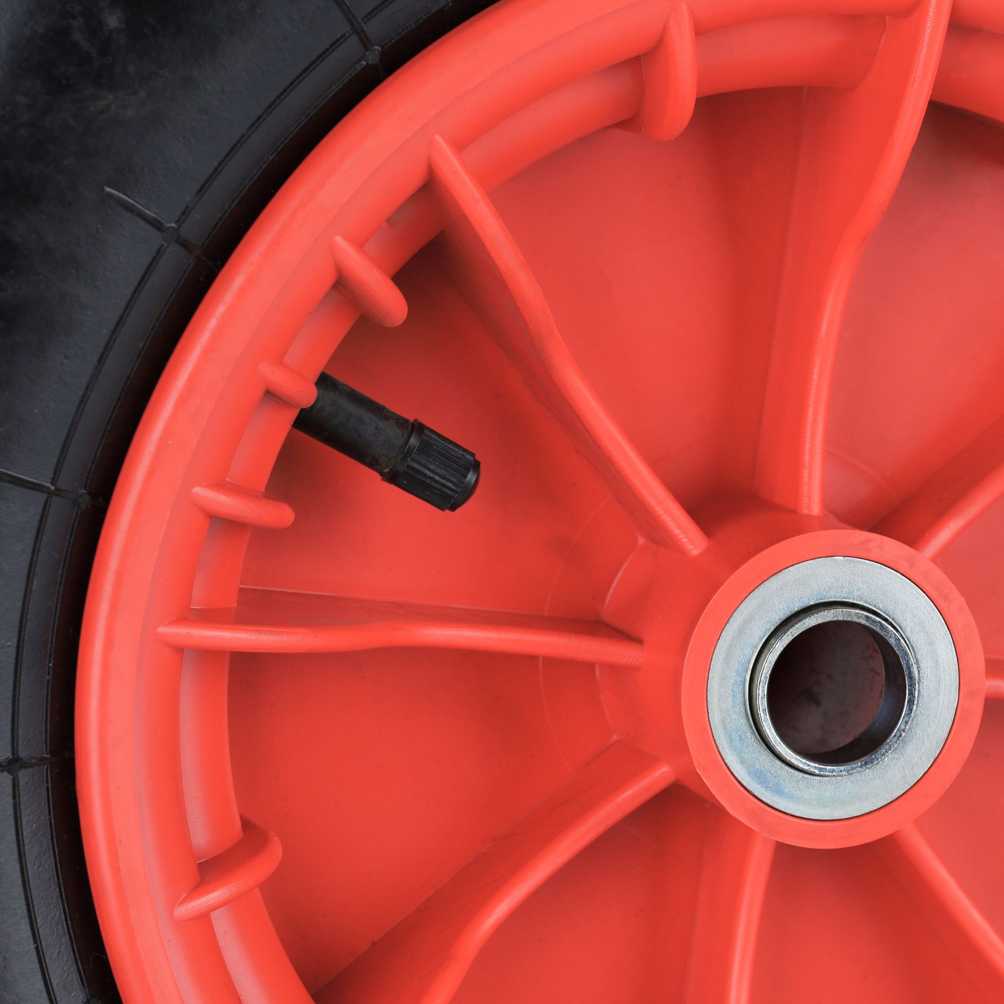 Schubkarrenrad 4.80/4.00-8 luftbereift Rot-Schwarz von Relaxdays