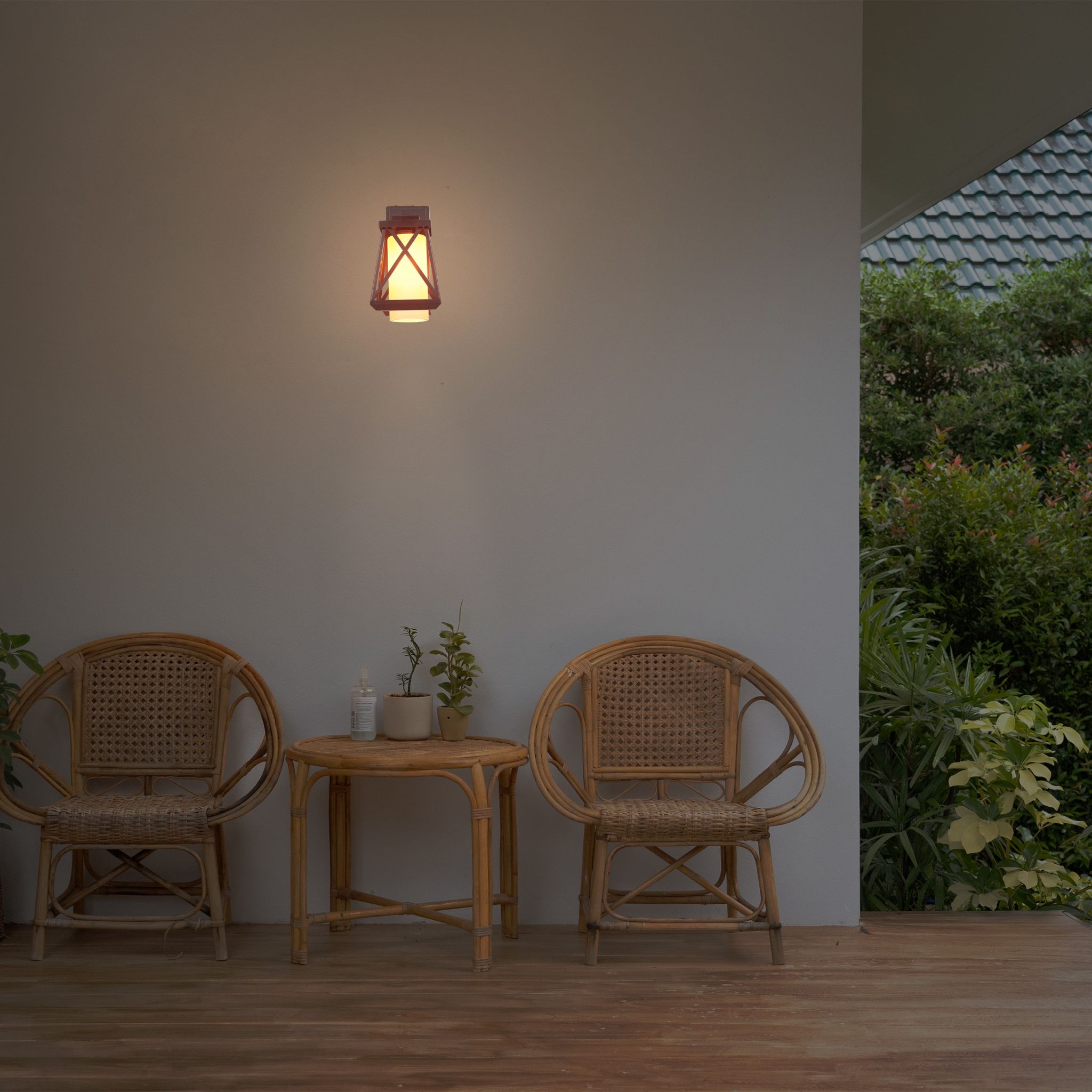 Aussenlampe für die Wand Weiss-Schwarz von Relaxdays