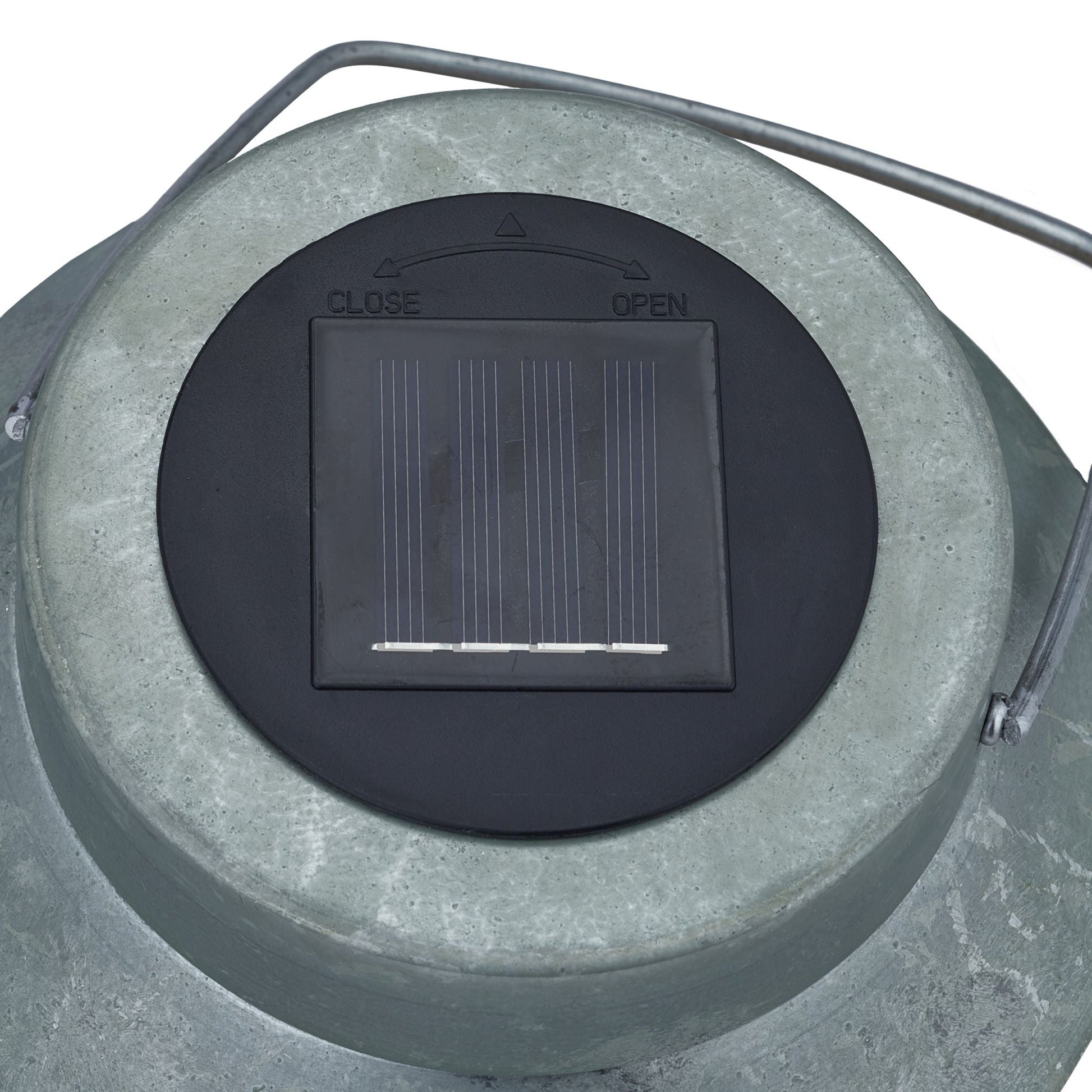 Solarlampe Rattan & Metall Hellbraun-Silber von Relaxdays