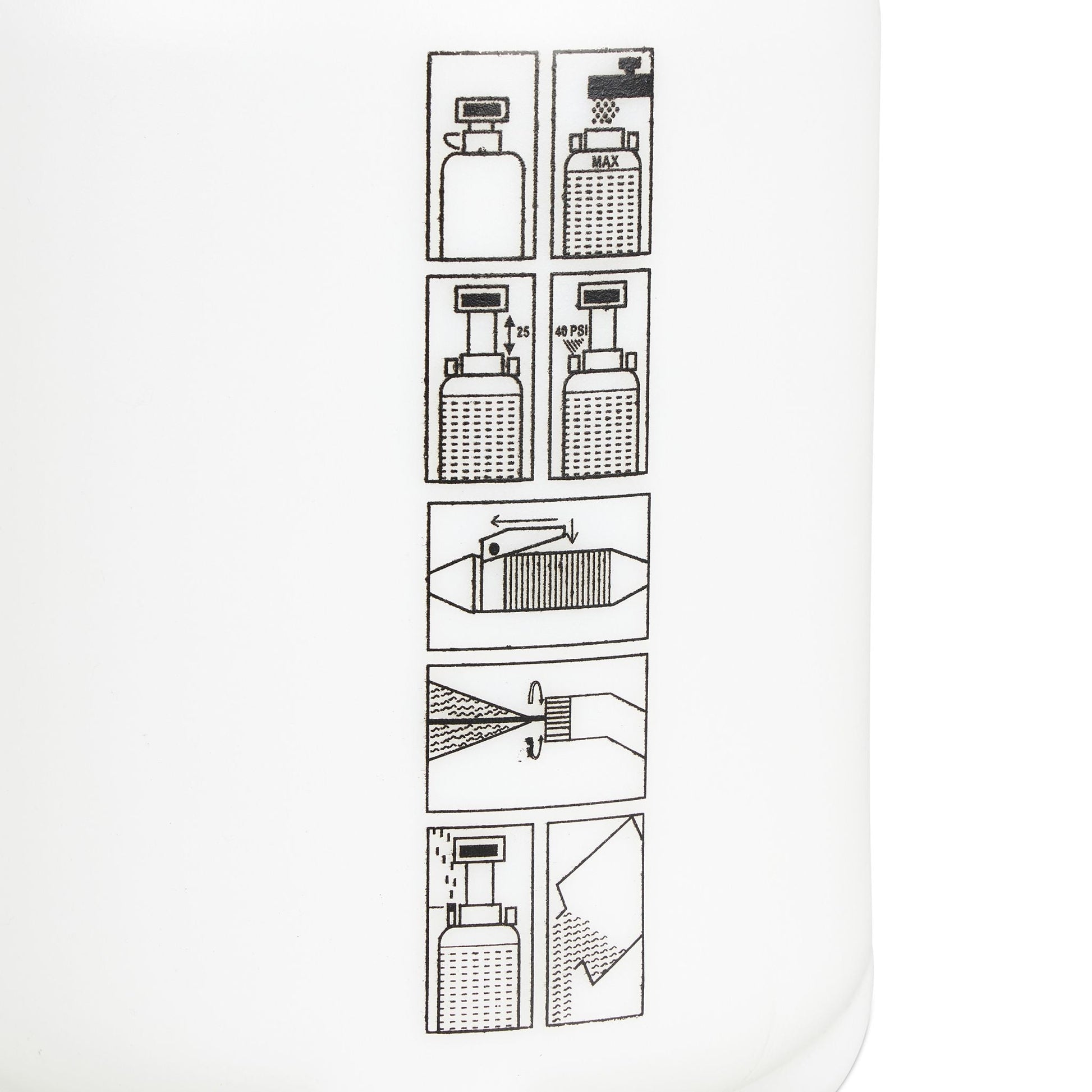 Drucksprüher 5 l Weiss-Schwarz-Grau von Relaxdays