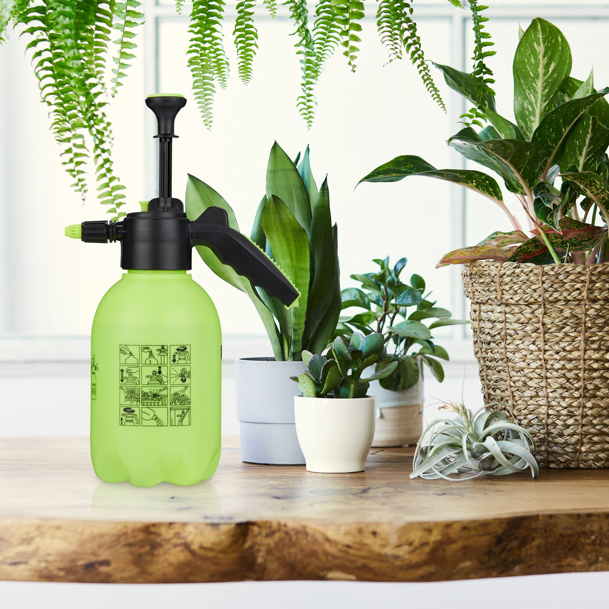 Drucksprüher 2L Grün-Schwarz von Relaxdays
