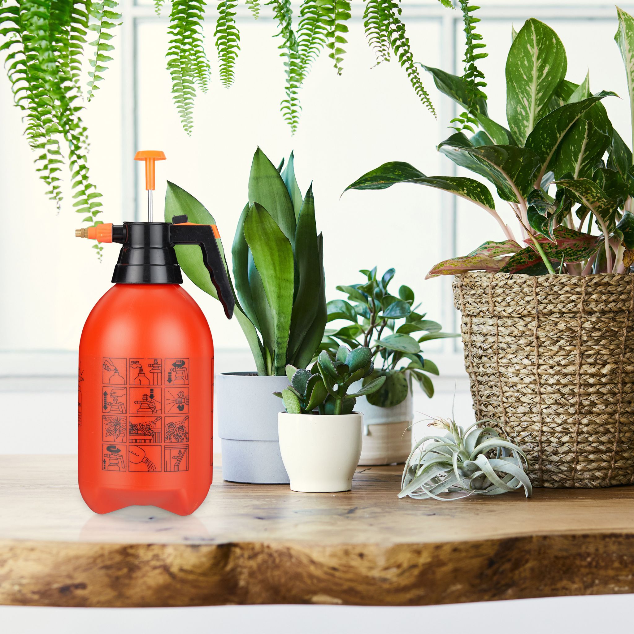 Drucksprüher 3 Liter orange Orange-Schwarz von Relaxdays