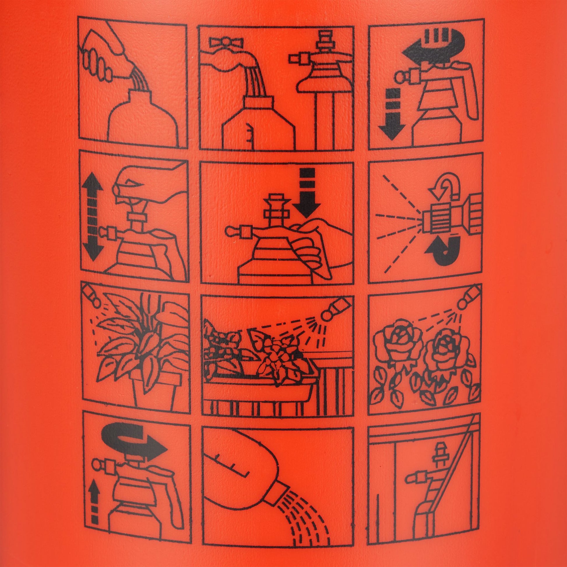 Drucksprüher 3 Liter orange Orange-Schwarz von Relaxdays