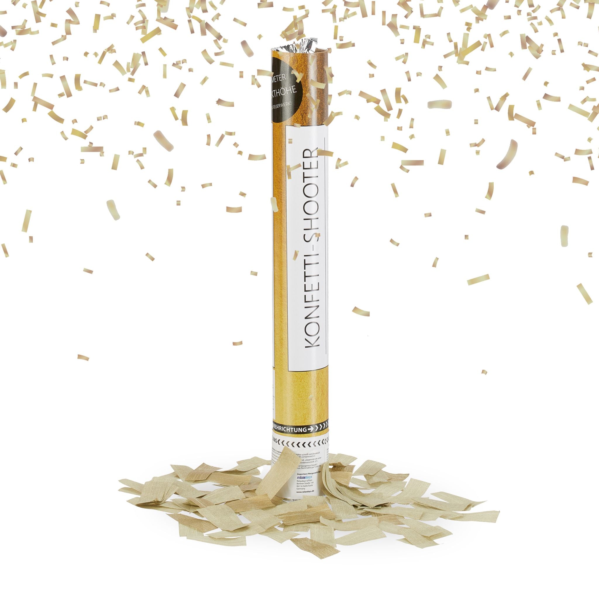 Party Popper Goldregen 40cm Gold von Relaxdays