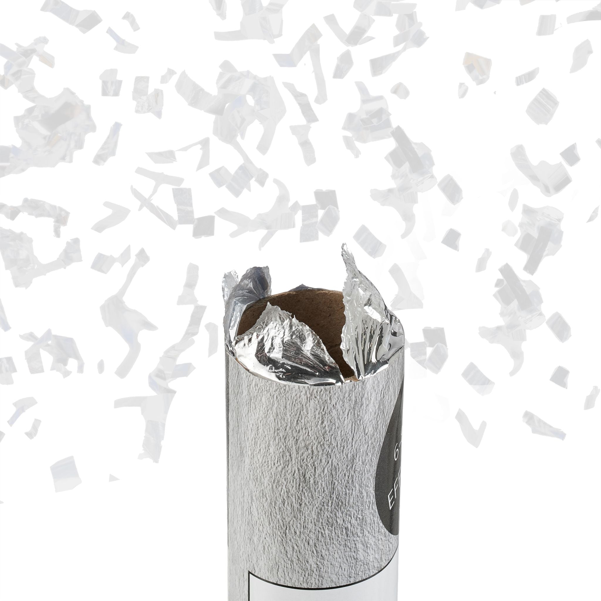 Party Popper Silberregen 40cm Silber von Relaxdays
