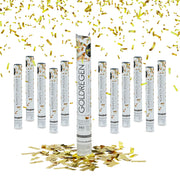 Party Popper Goldregen 40cm 12er-Set Gold von Relaxdays
