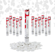 Party Popper Herzen 12er-Set Weiss von Relaxdays