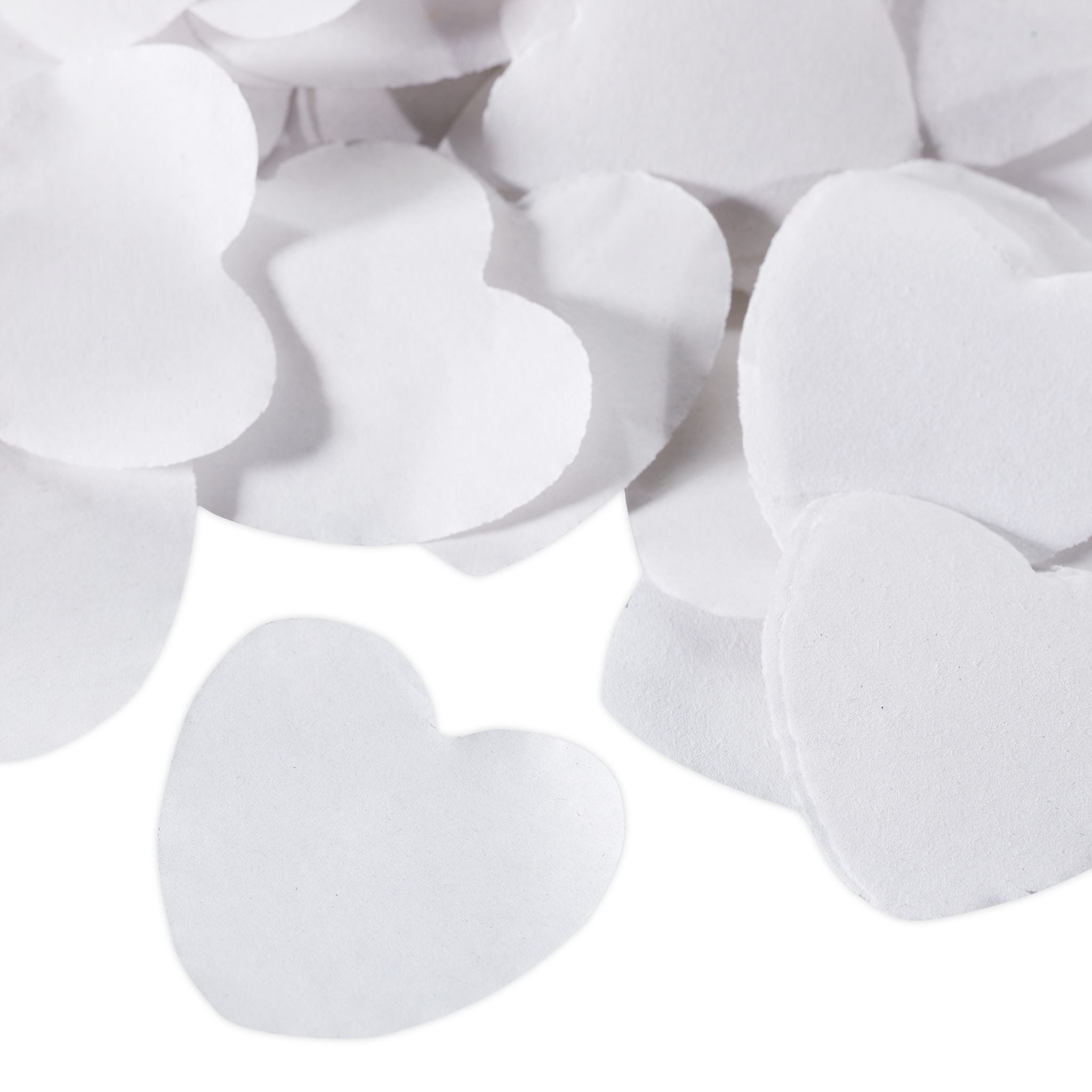 Party Popper Herzen 12er-Set Weiss von Relaxdays