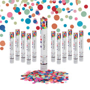 Party Popper 12er-Set Blau-Pink-Rot von Relaxdays