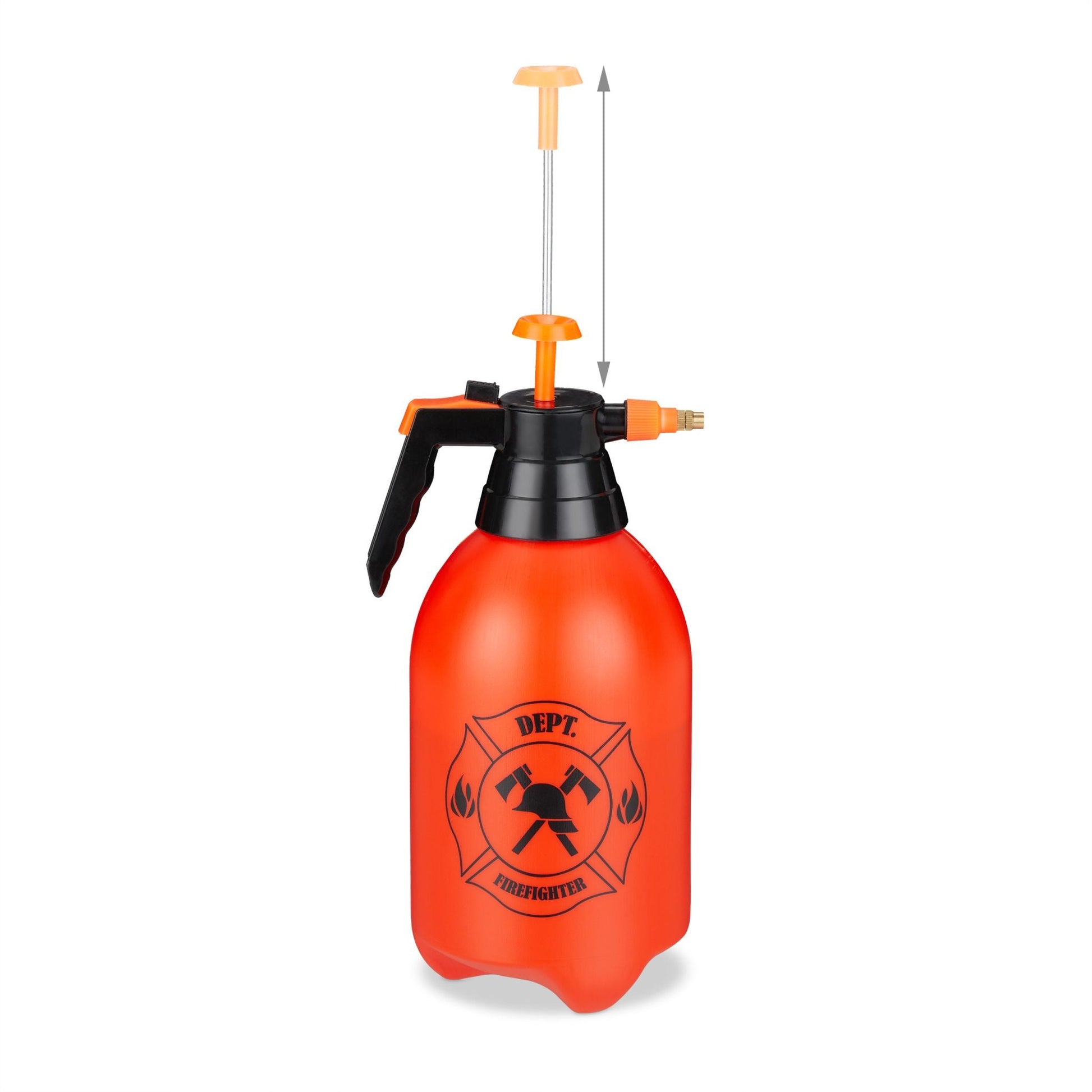 Feuerlöscher Wasserspritze Kinder Orange-Schwarz von Relaxdays