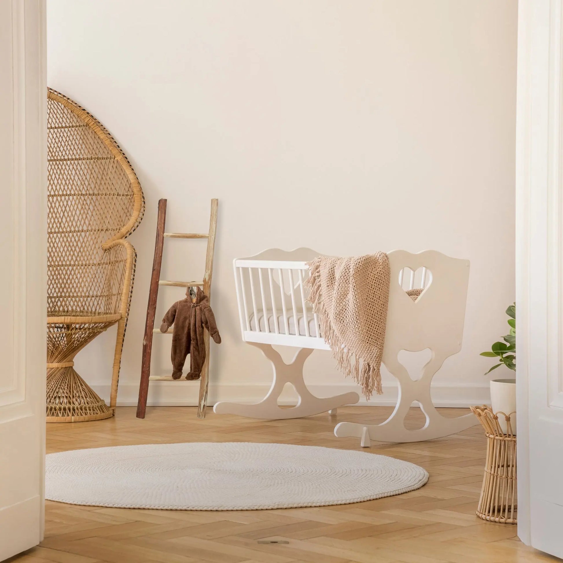 Dekoleiter Kastanienholz XL Hellbraun von Relaxdays