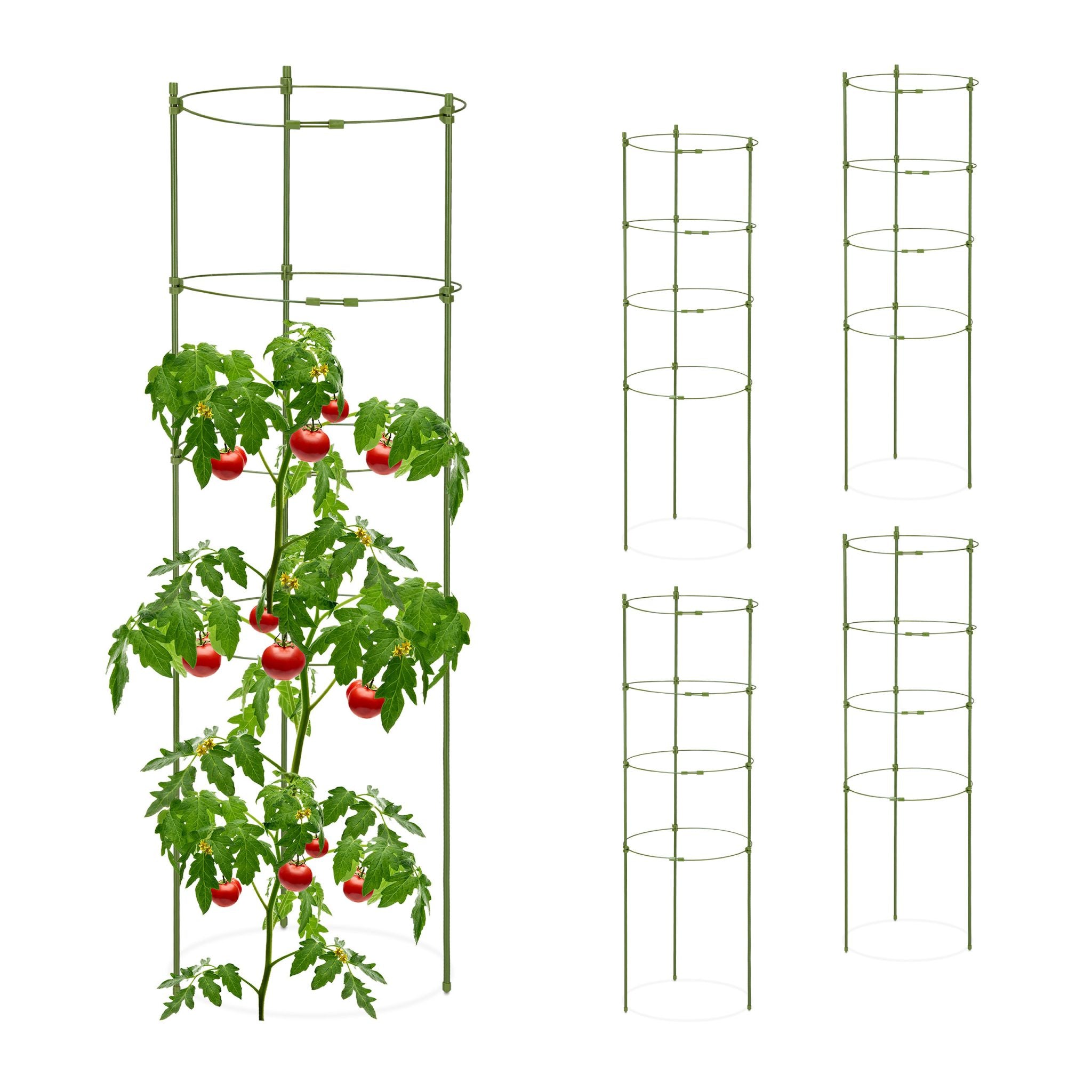 Rankhilfe 5er-Set 90cm Grün von Relaxdays