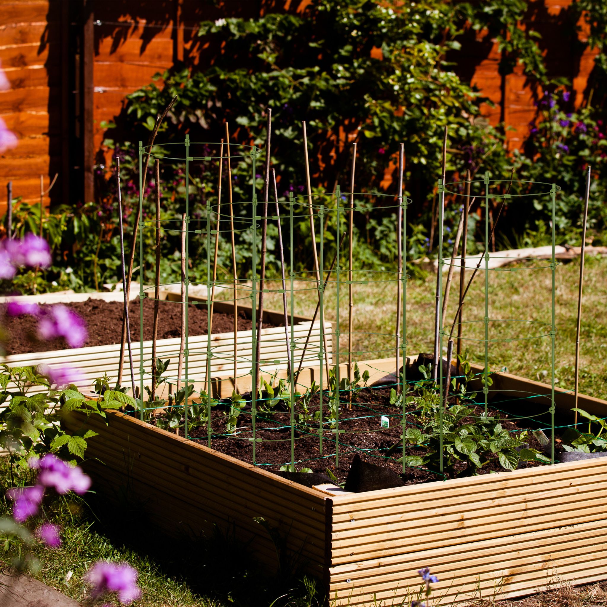 Rankhilfe 5er-Set 90cm Grün von Relaxdays
