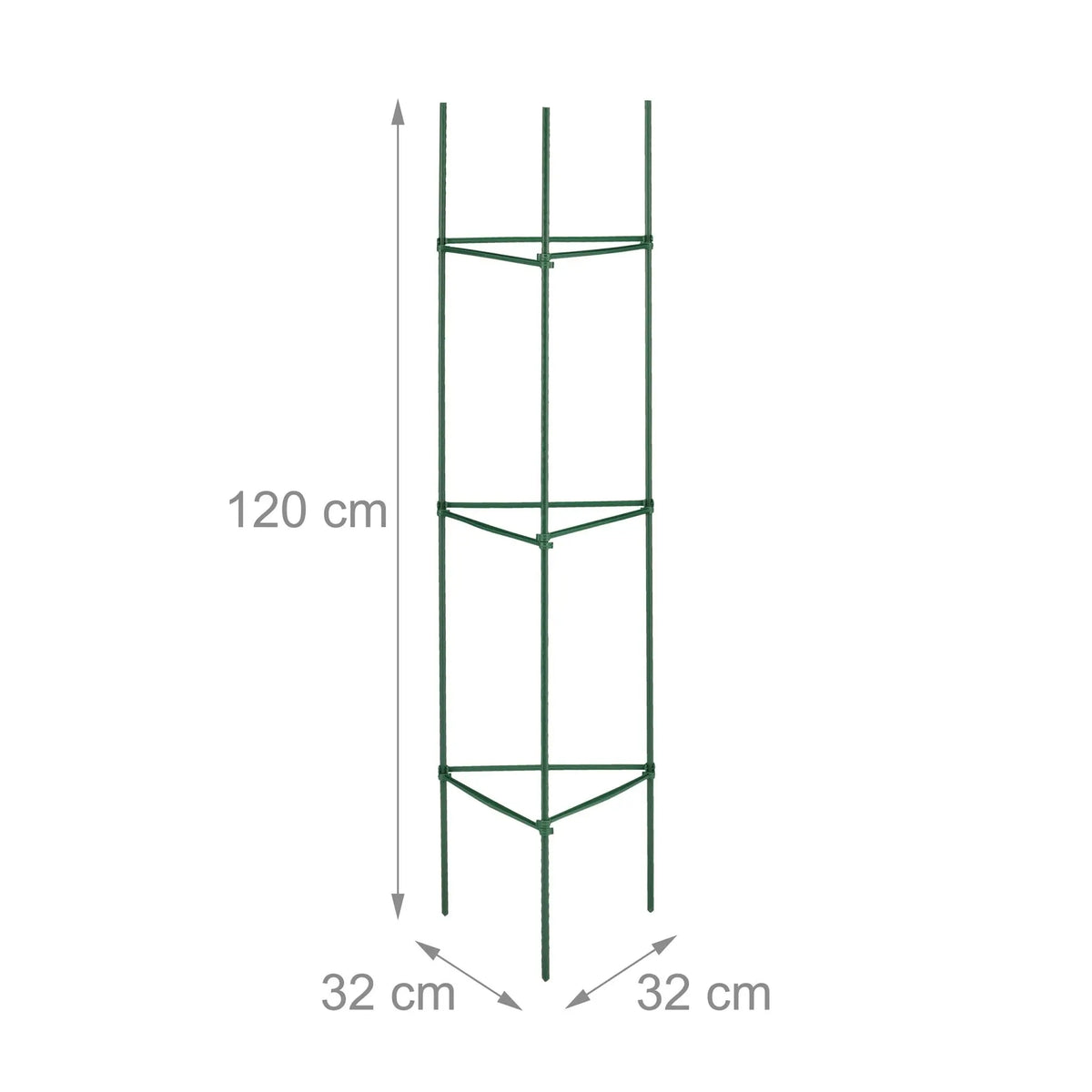 Rankhilfe 4er-Set 120cm Dunkelgrün von Relaxdays
