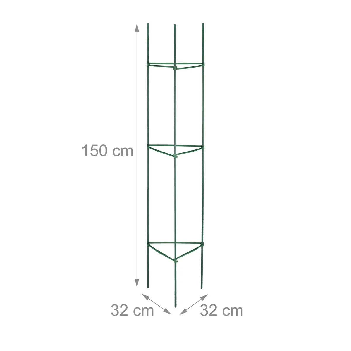 Rankhilfe 4er-Set 150cm Dunkelgrün von Relaxdays