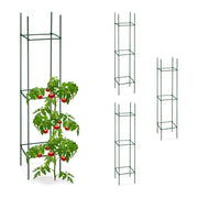 Rankhilfe 4er-Set 150cm Dunkelgrün von Relaxdays