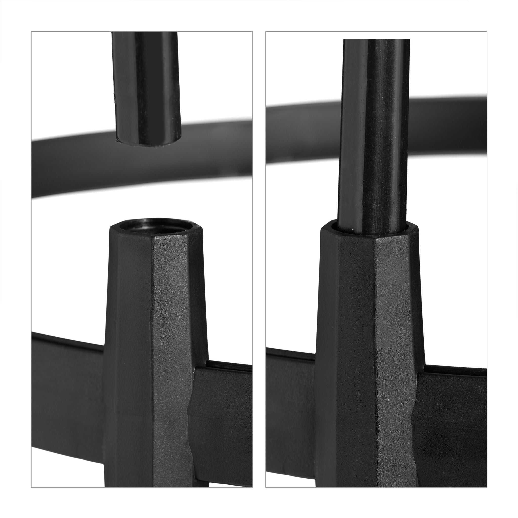 Ranksäule 2er-Set in Schwarz Schwarz von Relaxdays
