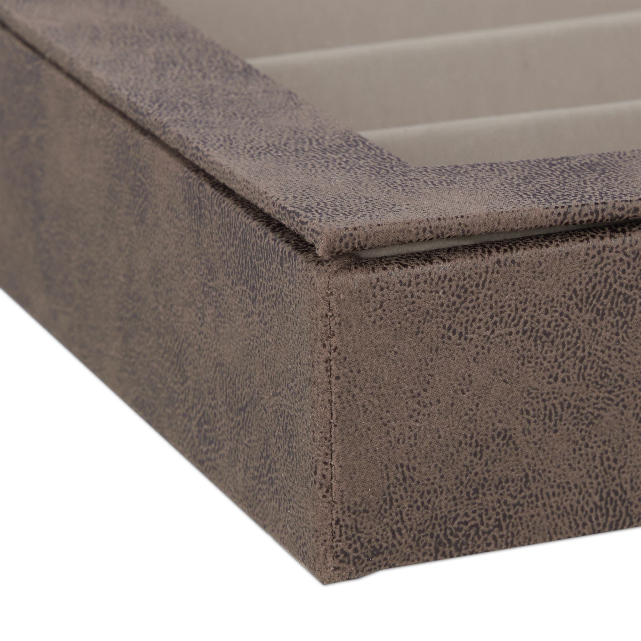 Schmuckkästchen mit Sichtfenster Braun-Creme von Relaxdays