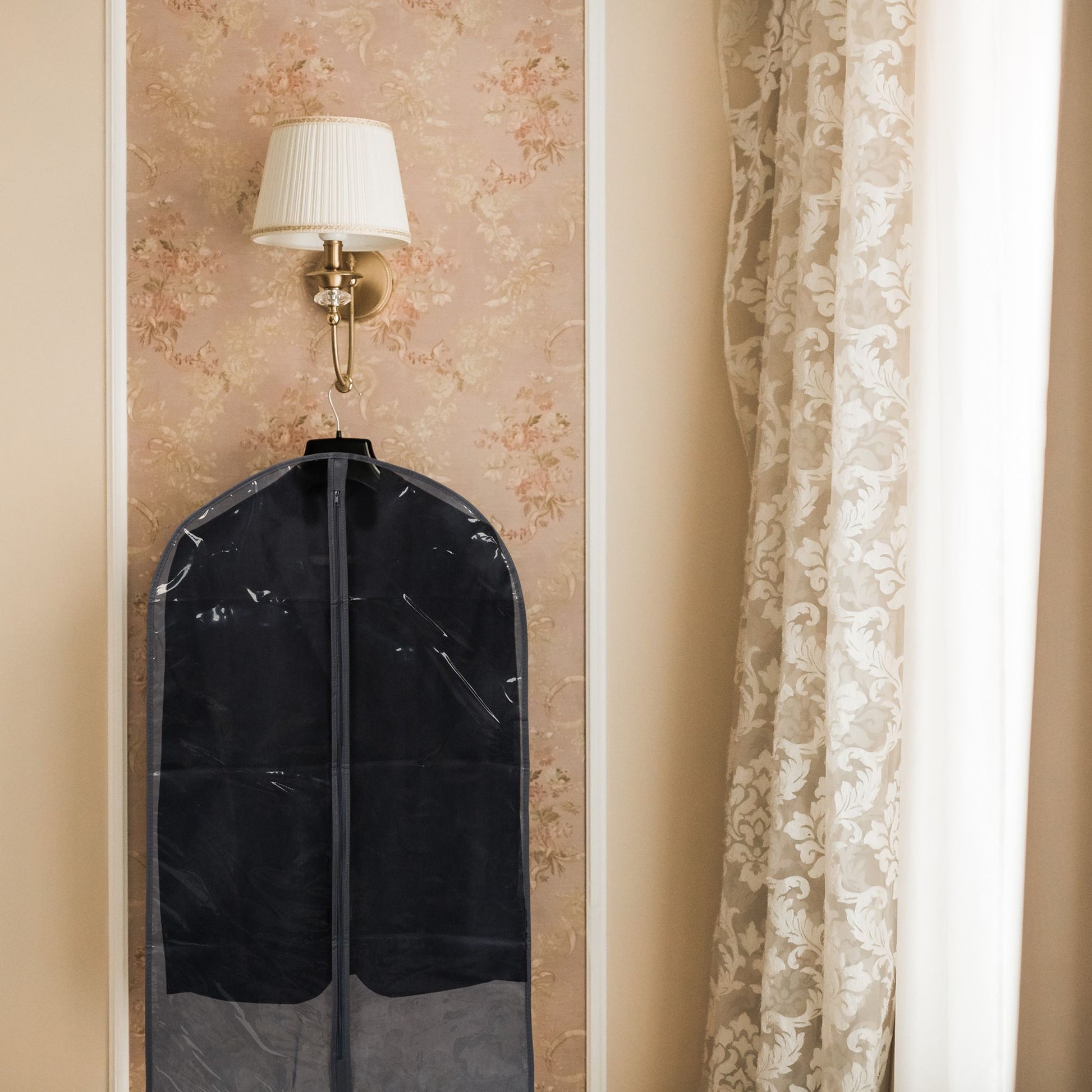Kleidersack 6er-Set 135 x 60cm Transparent-Grau von Relaxdays
