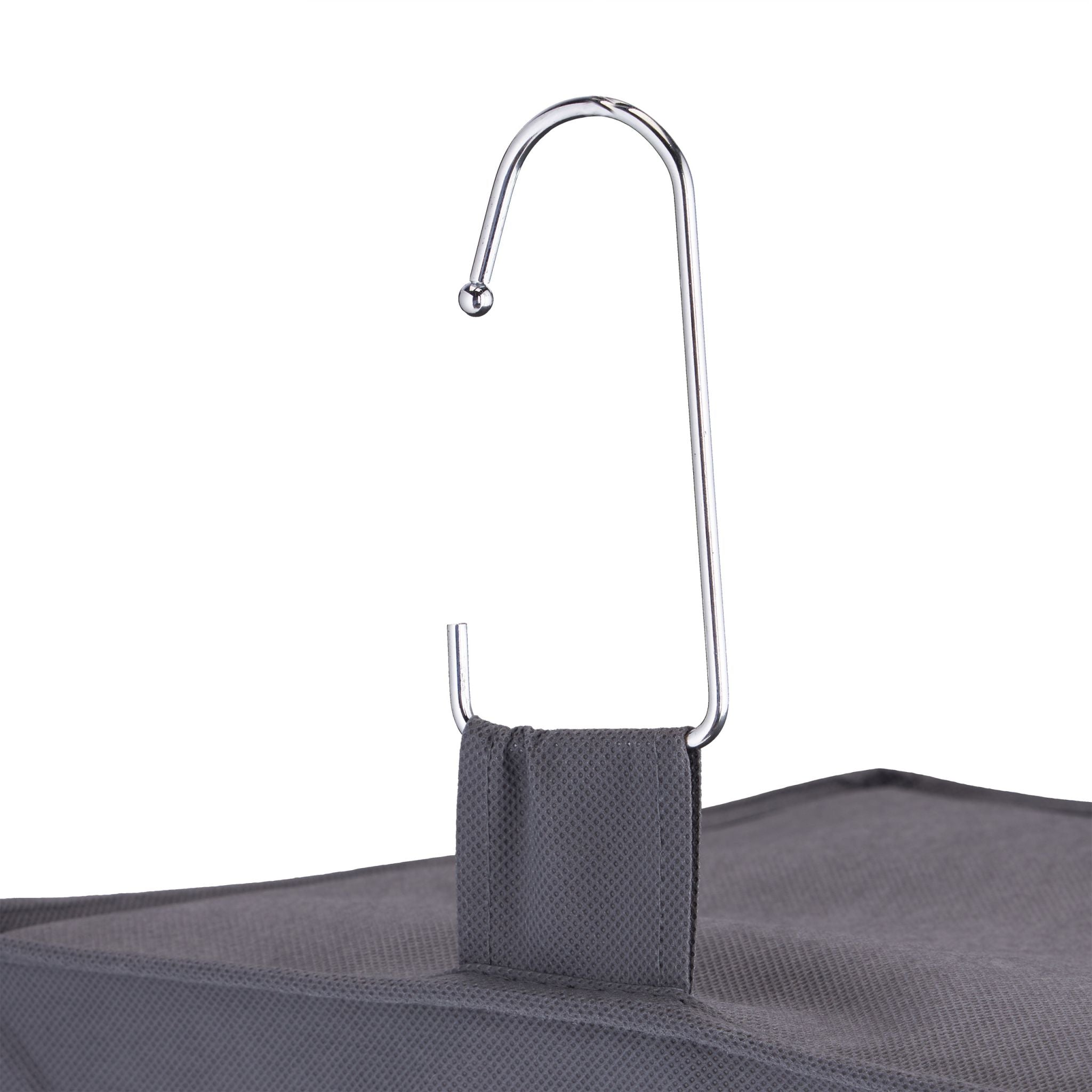 Hängeregal Kleiderschrank 6 Fächer Grau von Relaxdays