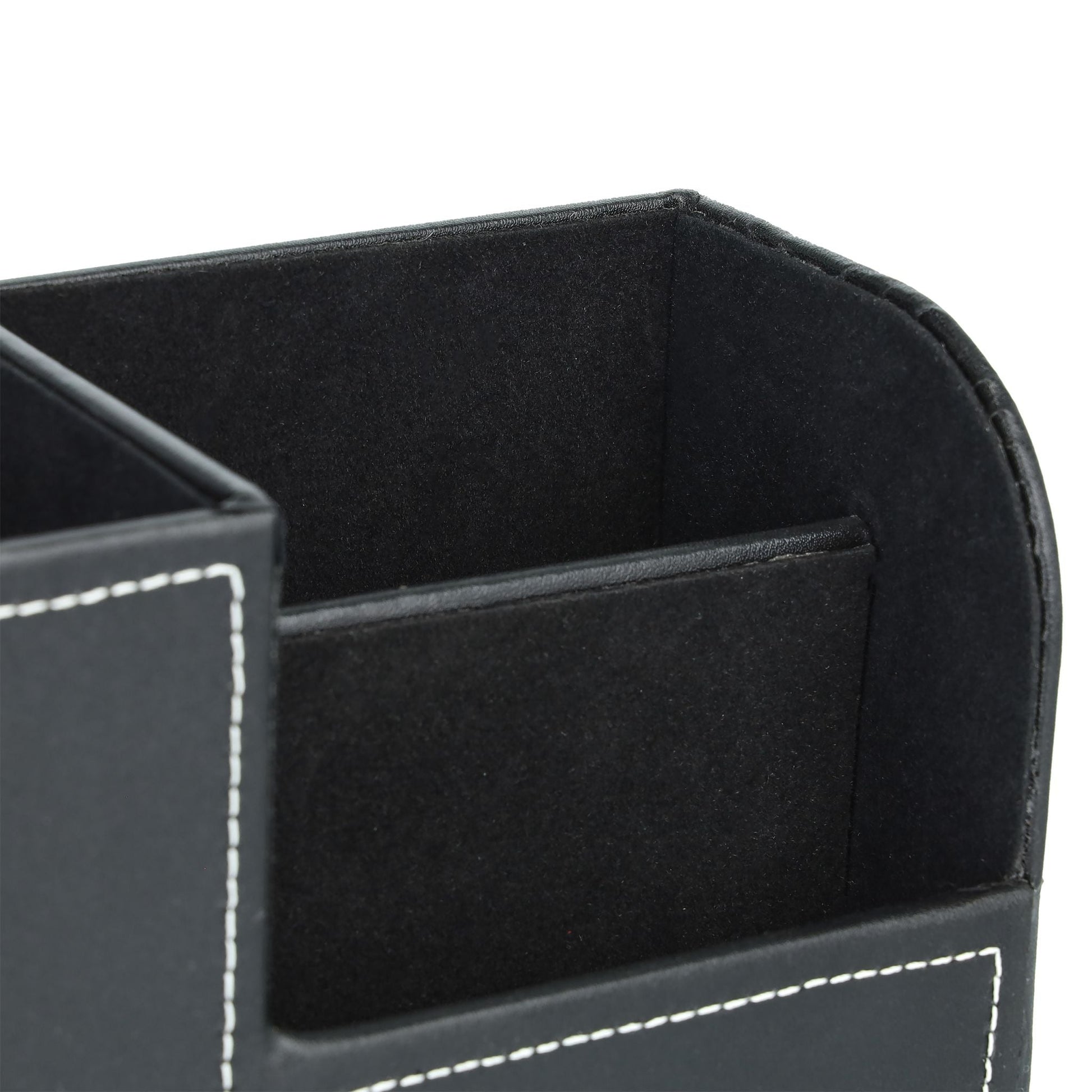 Schreibtisch Organizer Kunstleder Weiss-Schwarz von Relaxdays