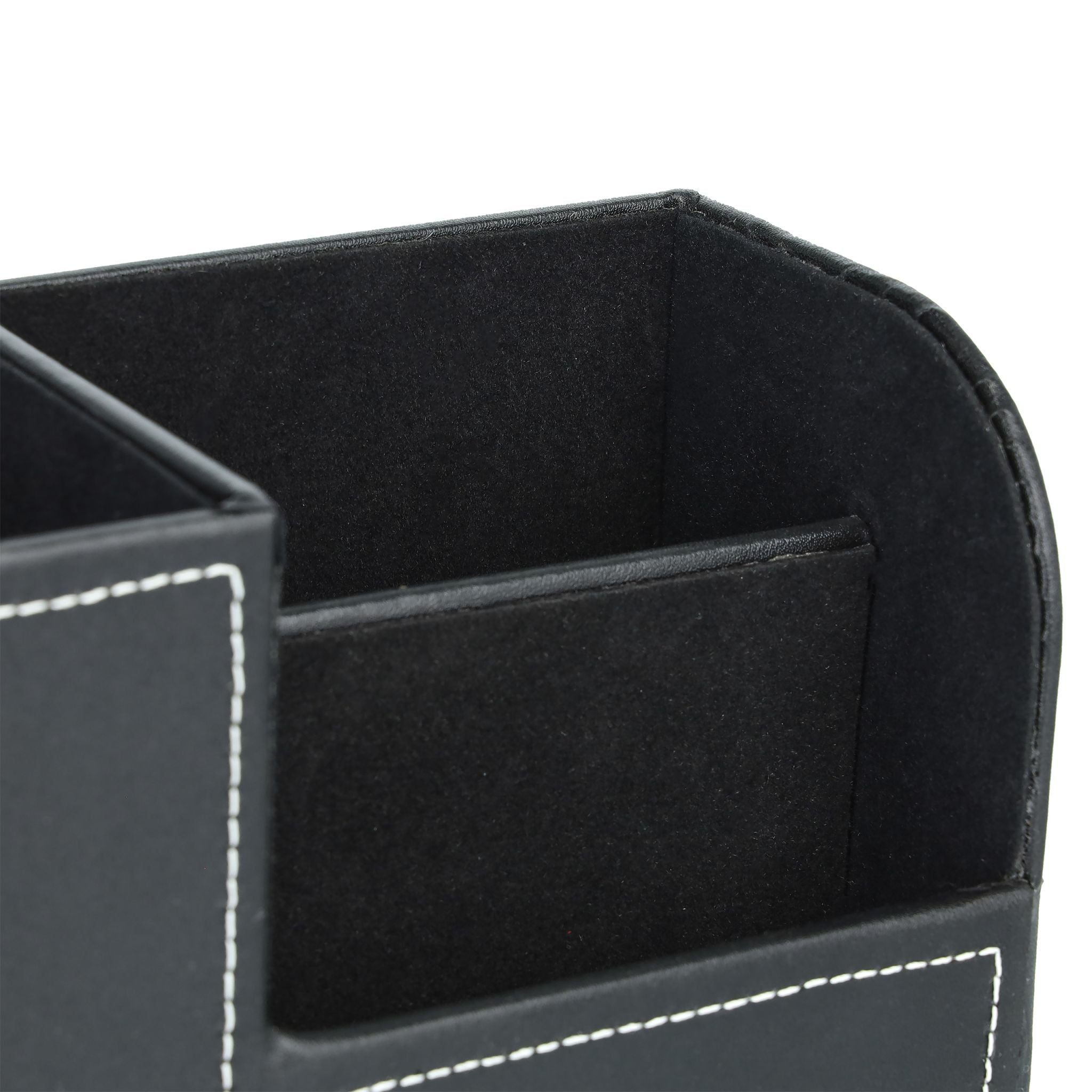 Schreibtisch Organizer Kunstleder Weiss-Schwarz von Relaxdays