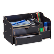 Schreibtisch Organizer mit Schubladen Schwarz von Relaxdays