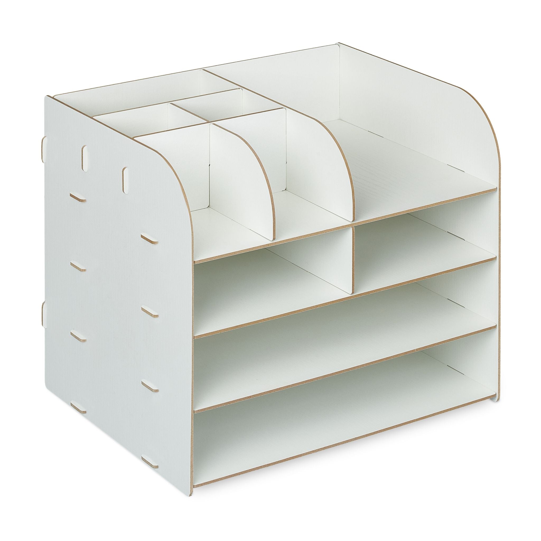 Schreibtisch Organizer mit Ablagefächern Weiss von Relaxdays