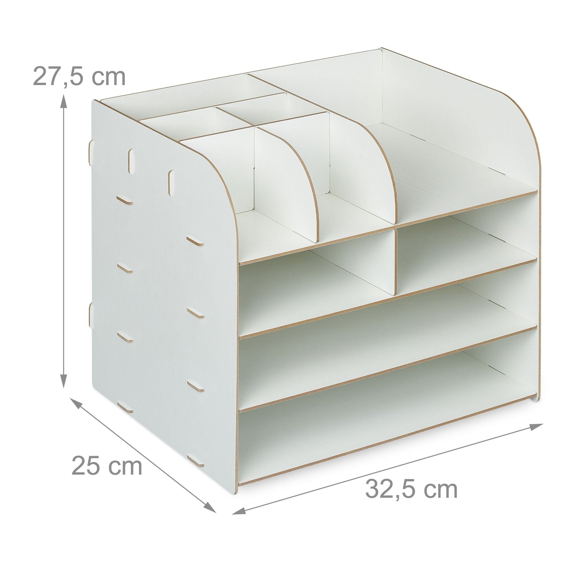 Schreibtisch Organizer mit Ablagefächern Weiss von Relaxdays