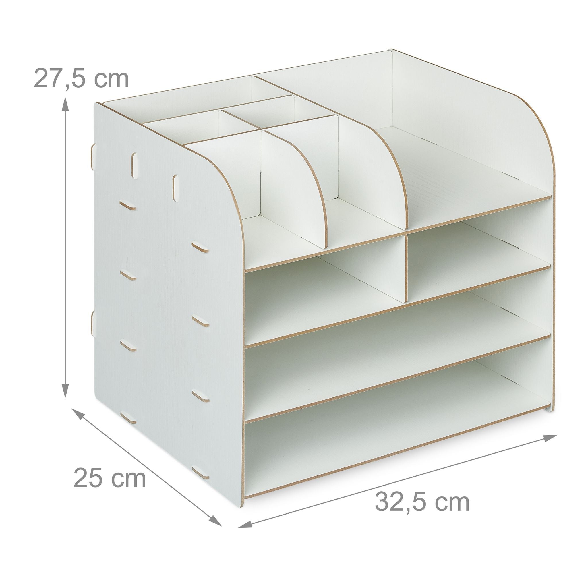 Schreibtisch Organizer mit Ablagefächern Weiss von Relaxdays