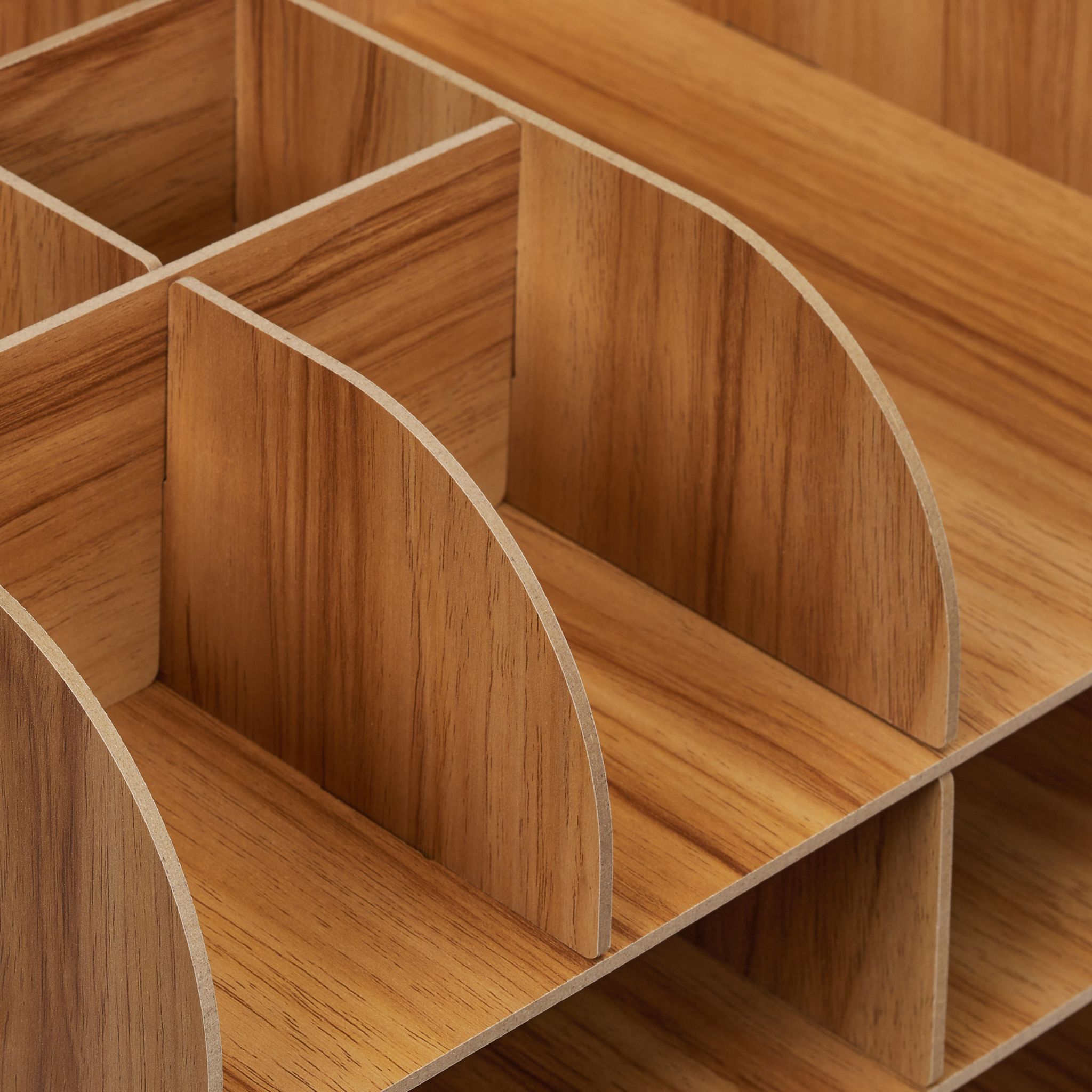 Schreibtisch Organizer mit Ablagefächern Braun von Relaxdays