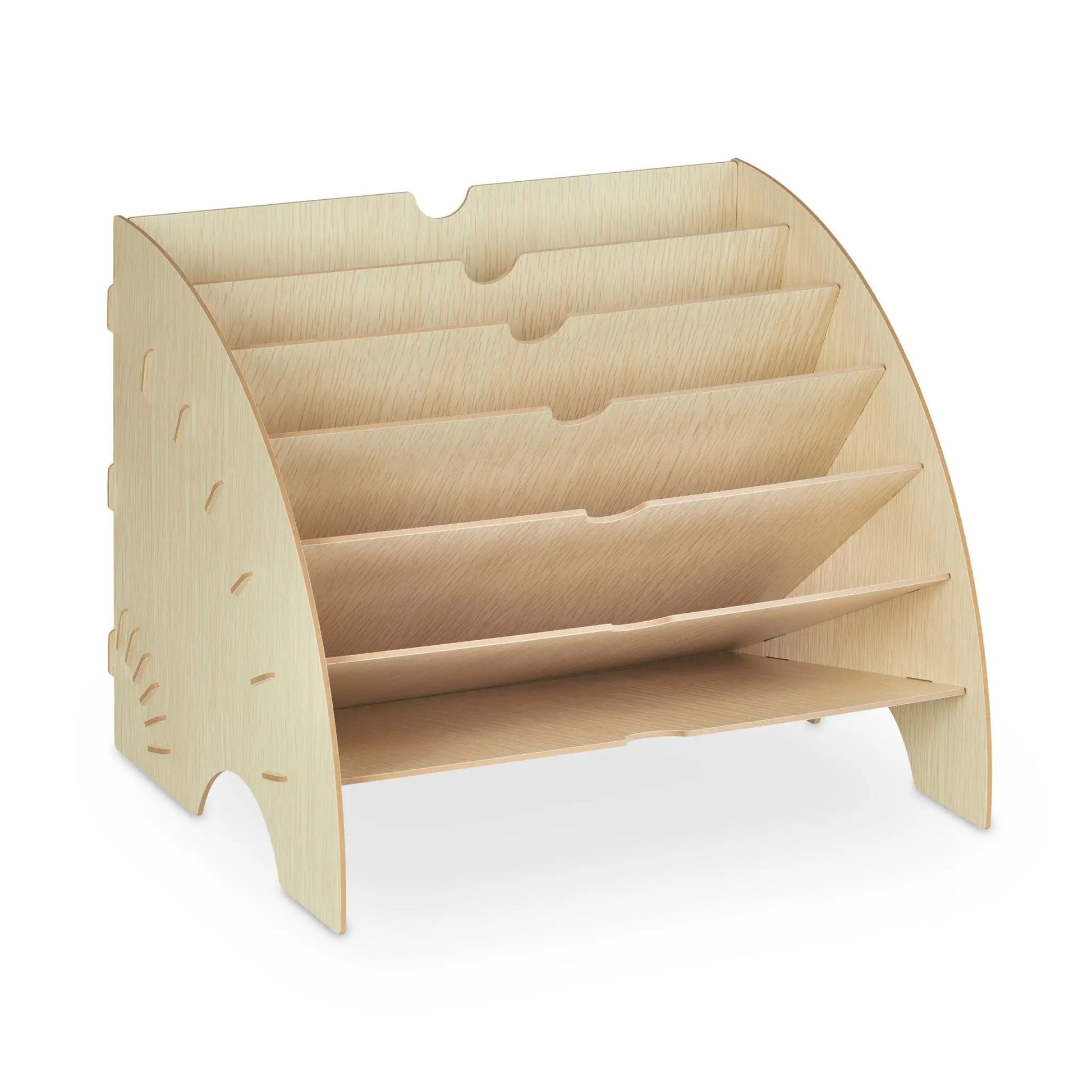 Dokumentenablage 6 Fächer Hellbraun von Relaxdays