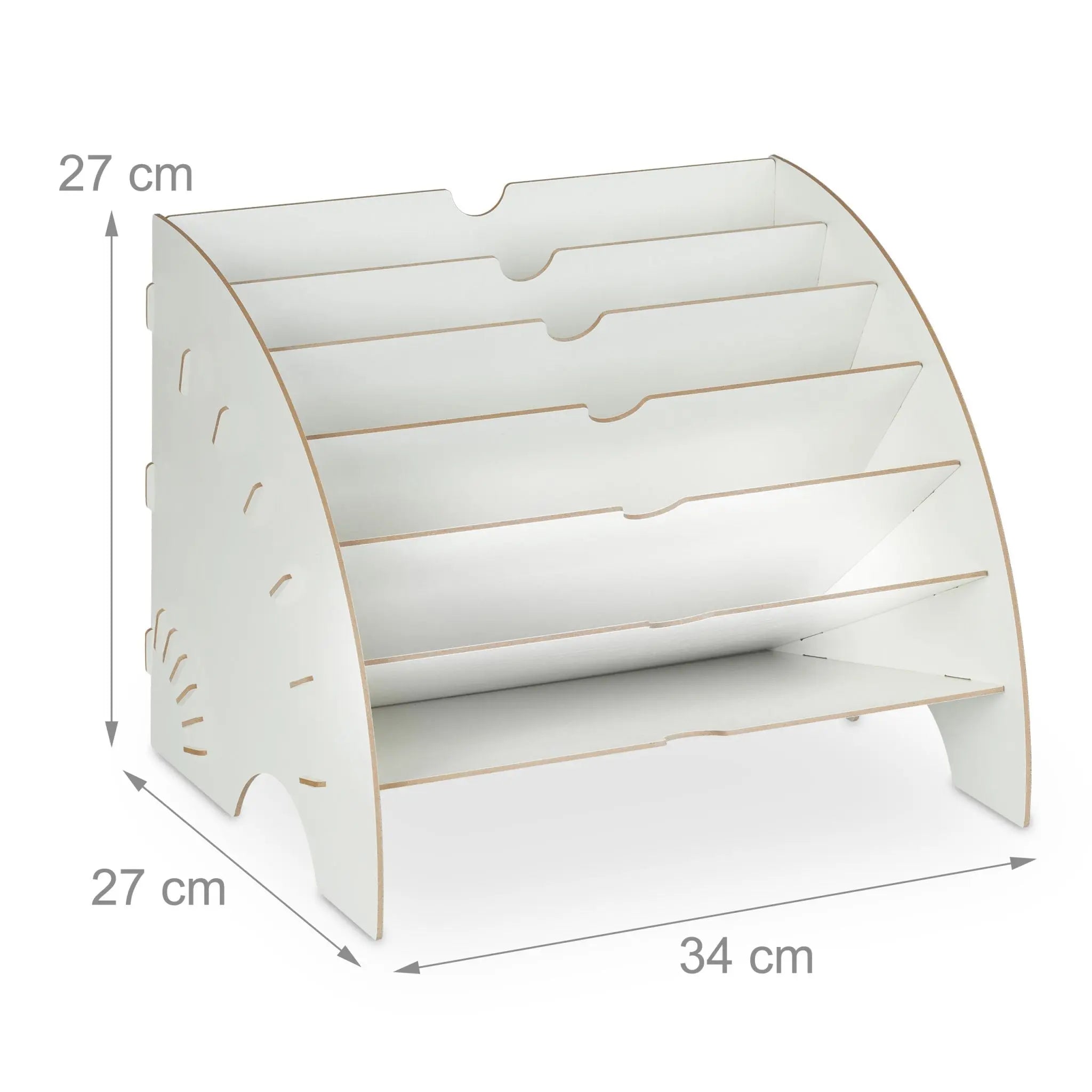 Dokumentenablage 6 Fächer Weiss von Relaxdays