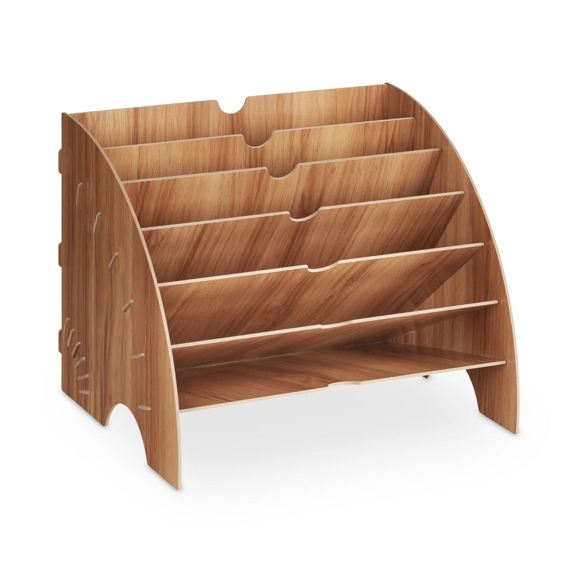 Dokumentenablage 6 Fächer Braun von Relaxdays