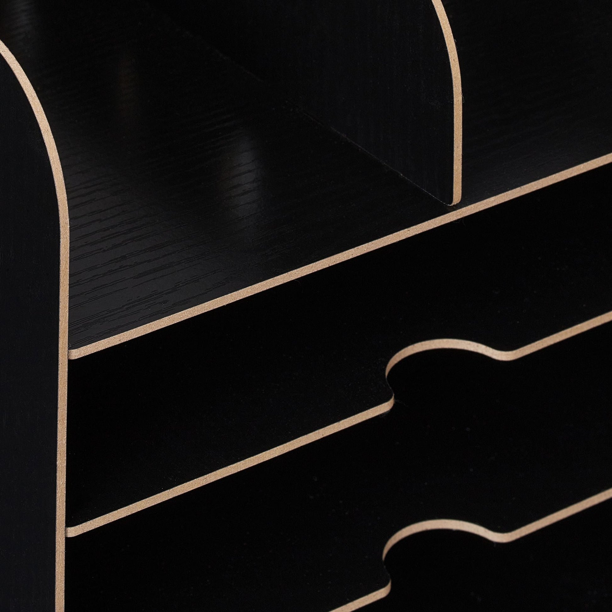 Schreibtisch Organizer mit Ablagefächern Schwarz von Relaxdays