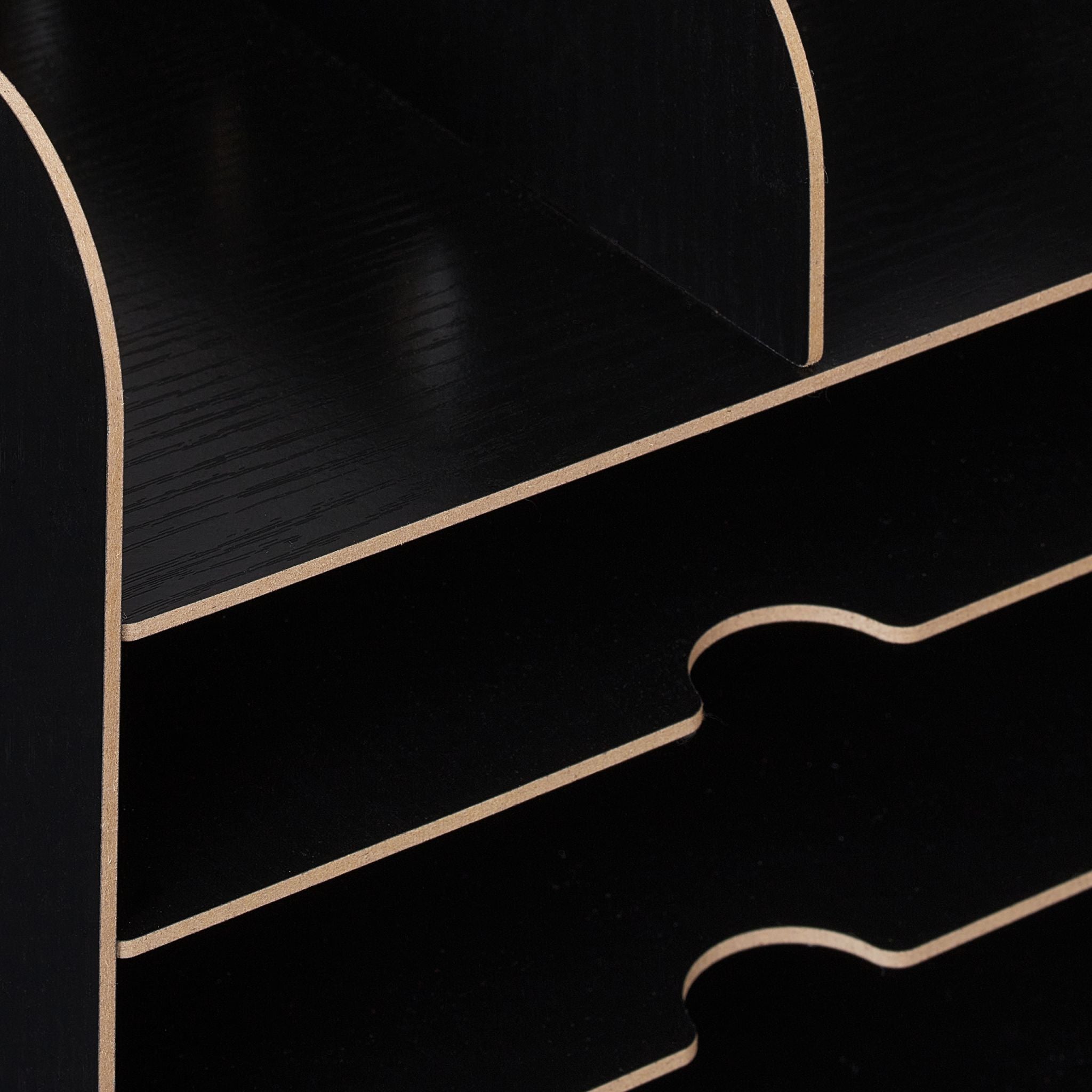 Schreibtisch Organizer mit Ablagefächern Schwarz von Relaxdays