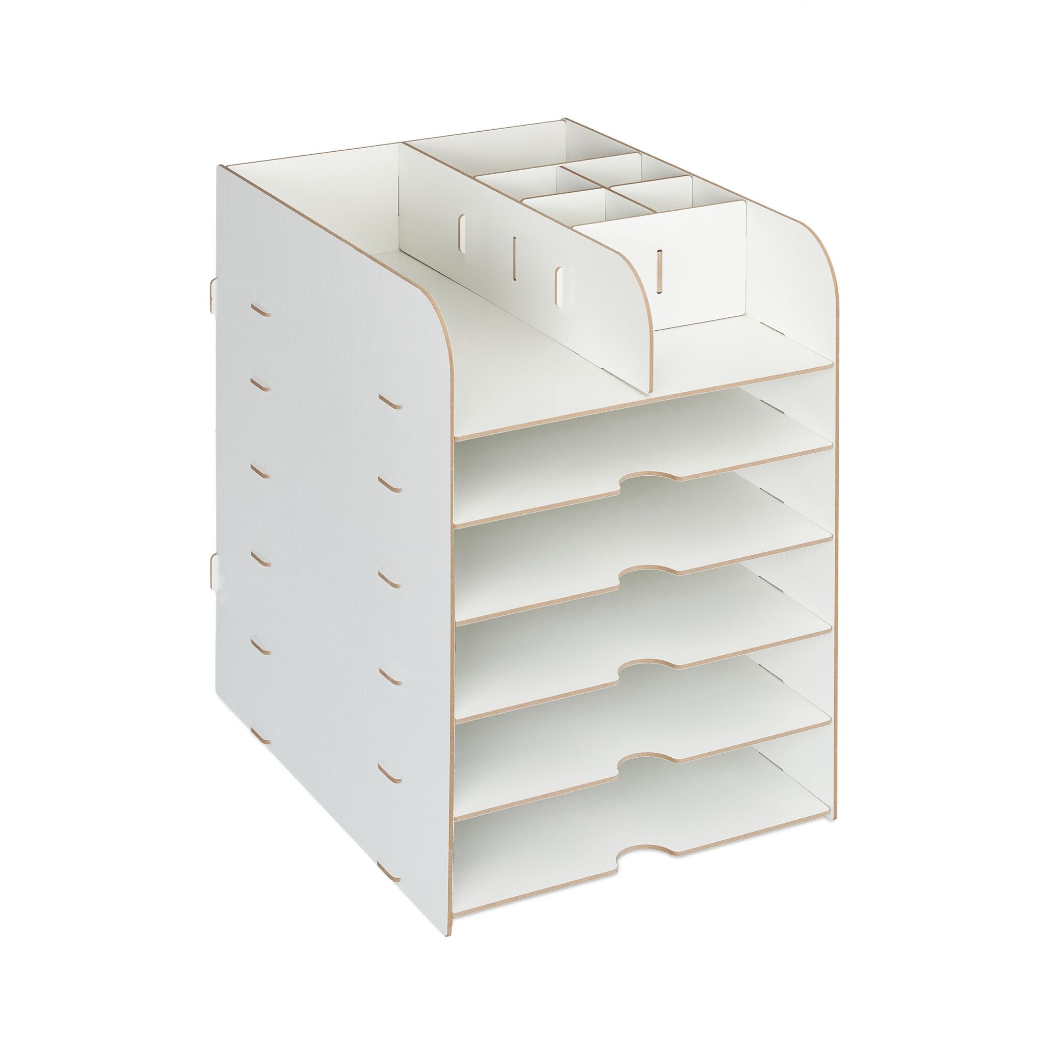 Schreibtisch Organizer mit Ablagefächern Weiss von Relaxdays