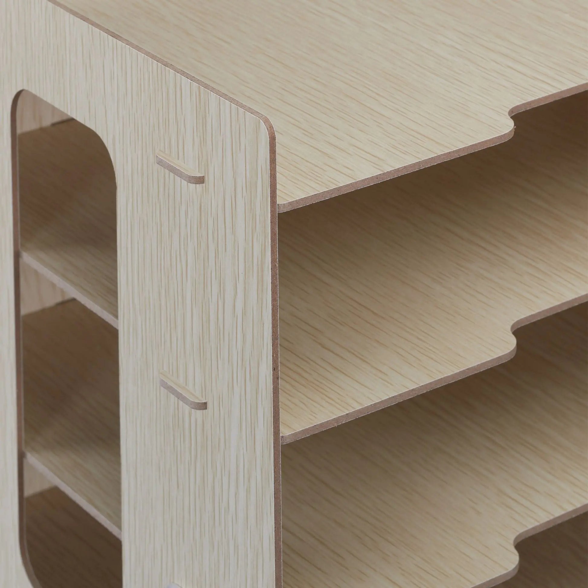 Briefablage MDF mit 3 Fächern Hellbraun von Relaxdays