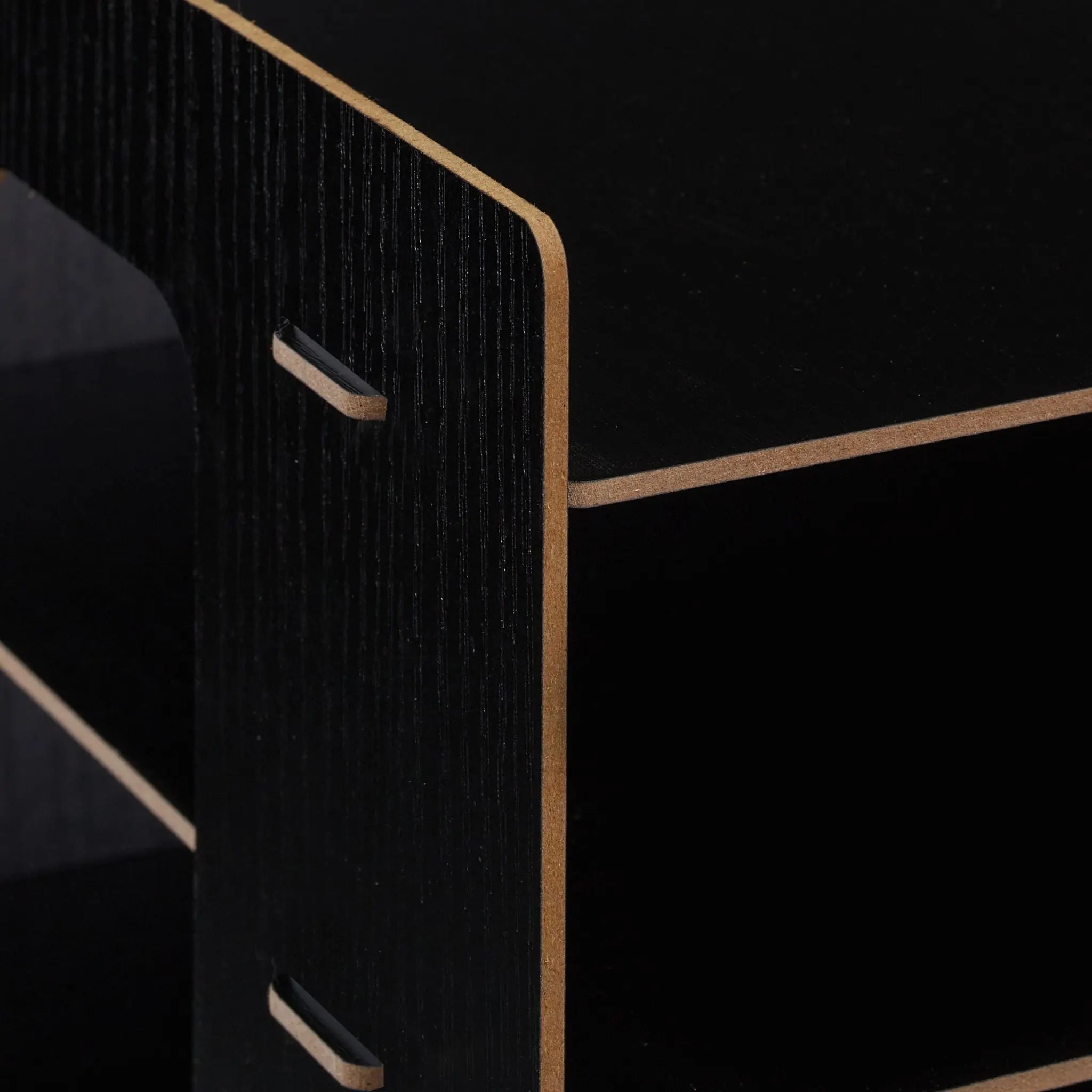 Briefablage MDF mit 3 Fächern Schwarz von Relaxdays