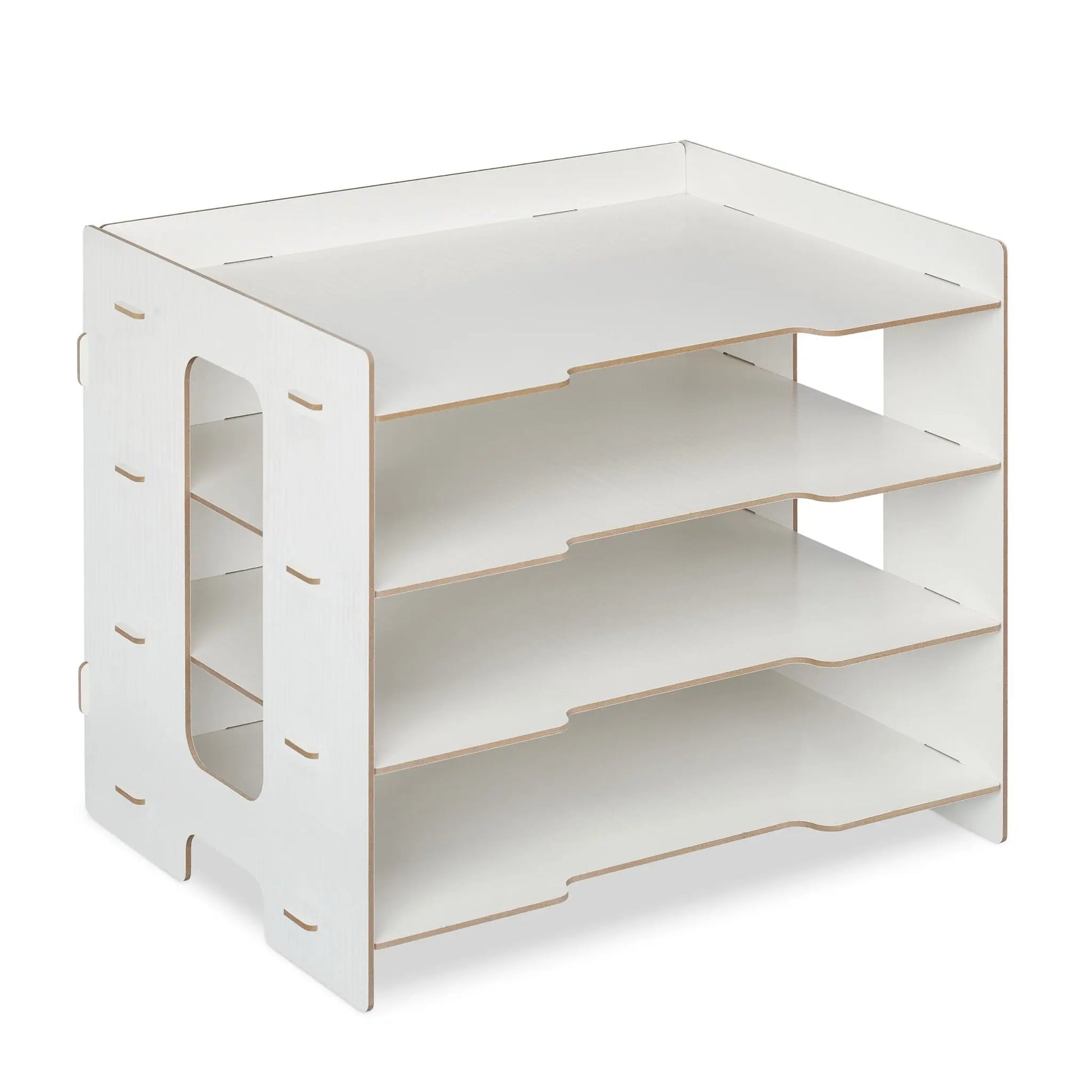 Briefablage MDF mit 3 Fächern Weiss von Relaxdays
