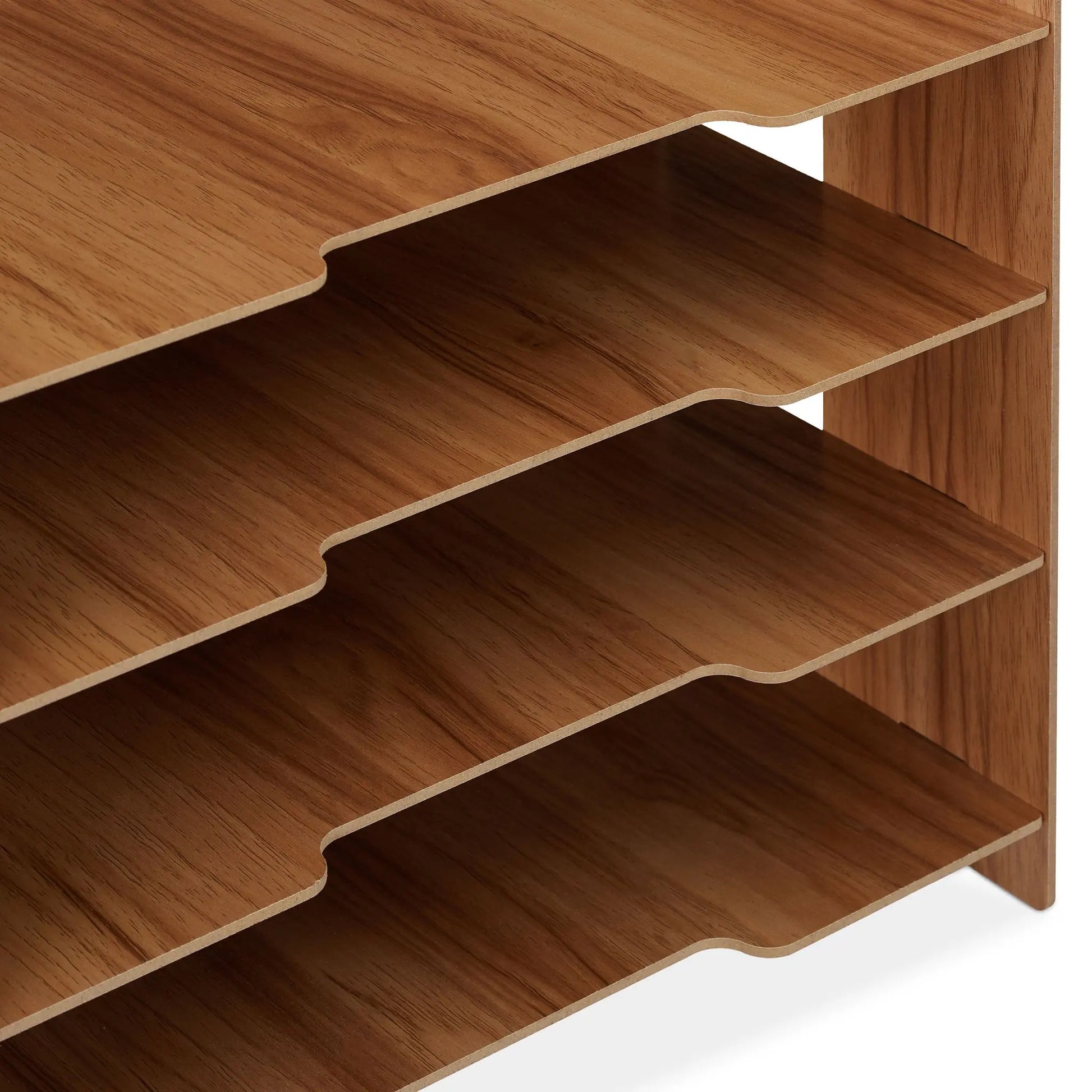 Briefablage MDF mit 3 Fächern Dunkelbraun von Relaxdays