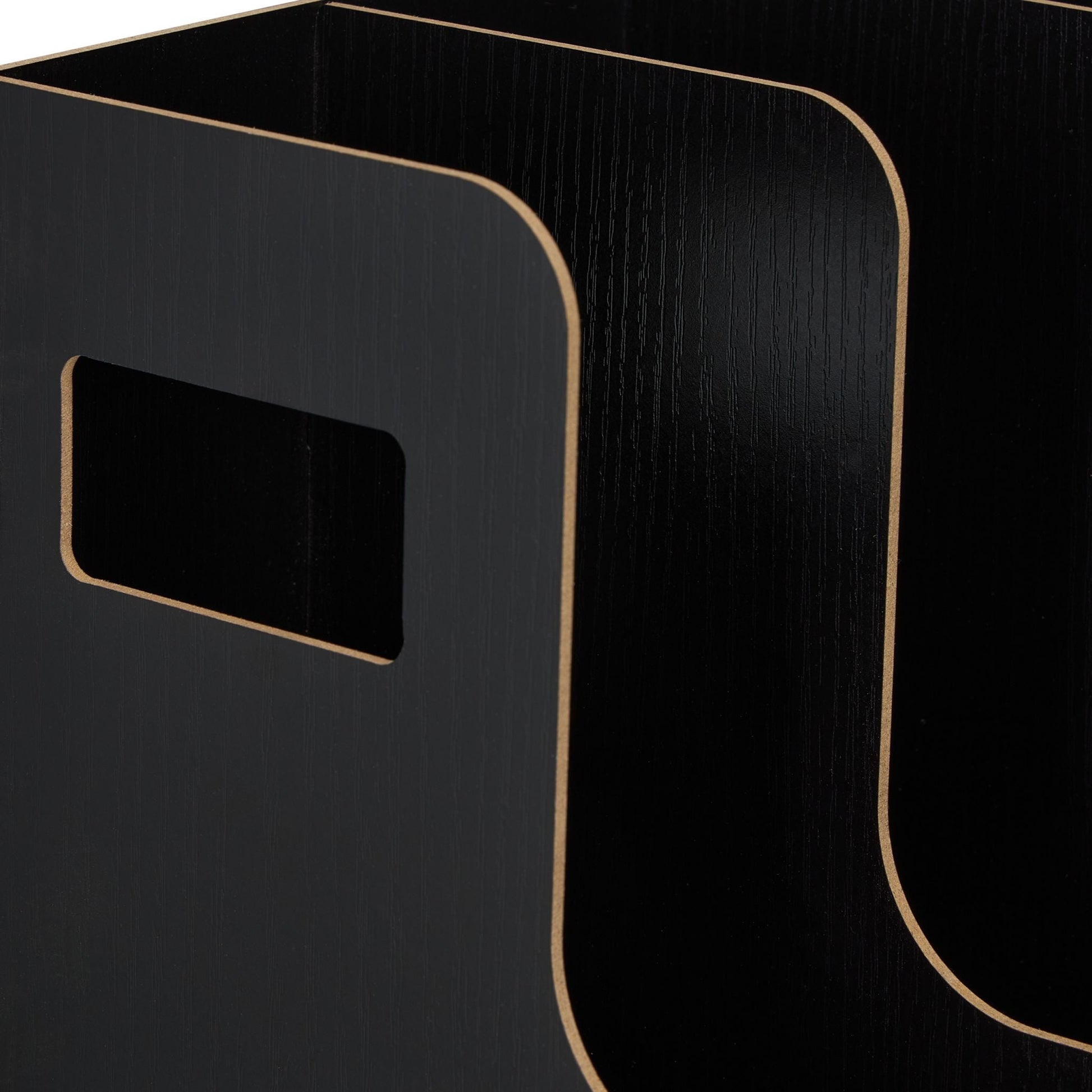 Stehsammler 3 Fächer & Utensilienbox Schwarz von Relaxdays