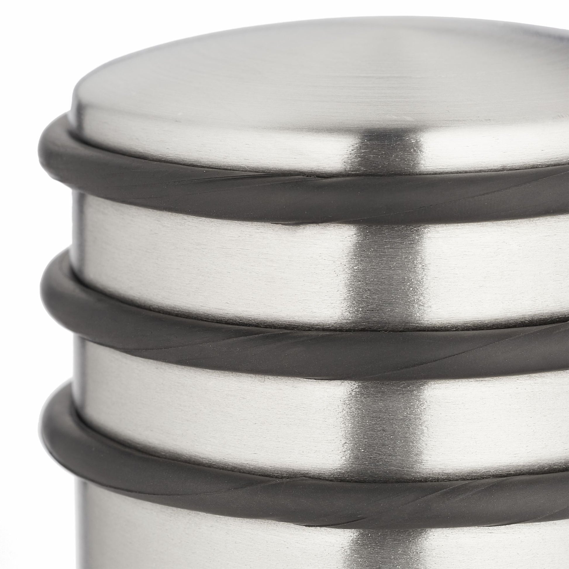 Edelstahl Türstopper 2er-Set Schwarz-Silber von Relaxdays