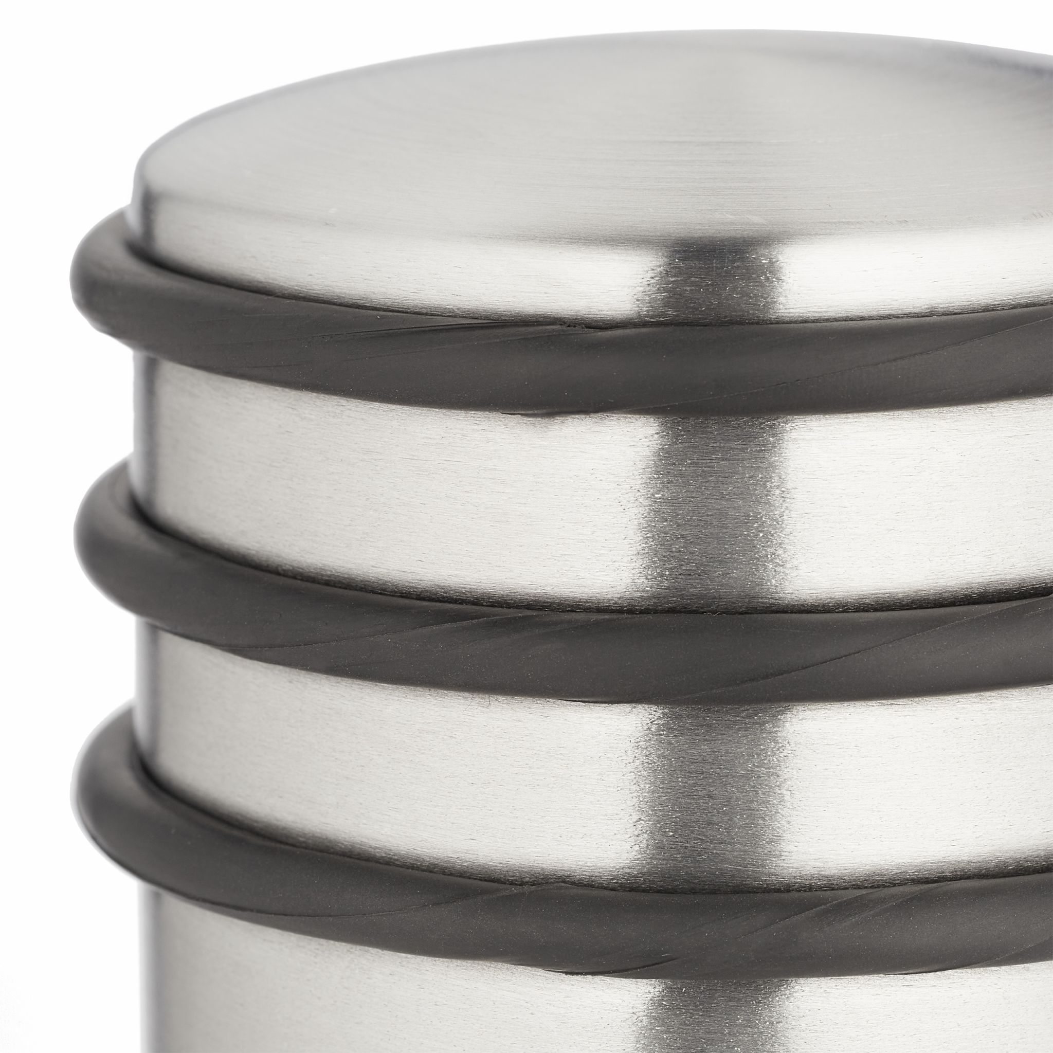 Edelstahl Türstopper 2er-Set Schwarz-Silber von Relaxdays
