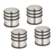 Edelstahl Türstopper 4er-Set Schwarz-Silber von Relaxdays