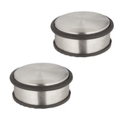 Edelstahl Türstopper 2er-Set Schwarz-Silber von Relaxdays