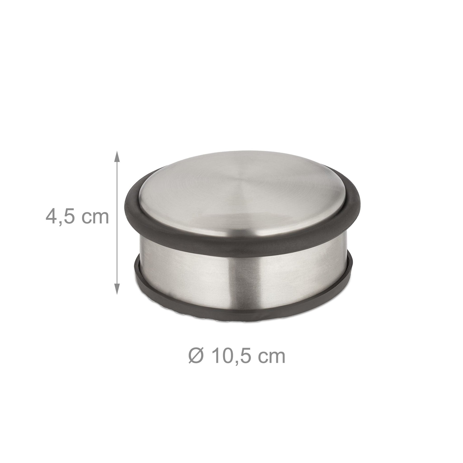 Edelstahl Türstopper 3er-Set Schwarz-Silber von Relaxdays
