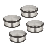 Edelstahl Türstopper 4er-Set Schwarz-Silber von Relaxdays